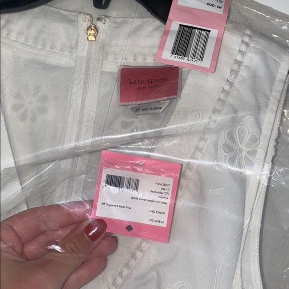 NWT Kate Spade White Clover Eyelet Minidress ♠️ - Picture 9 of 14